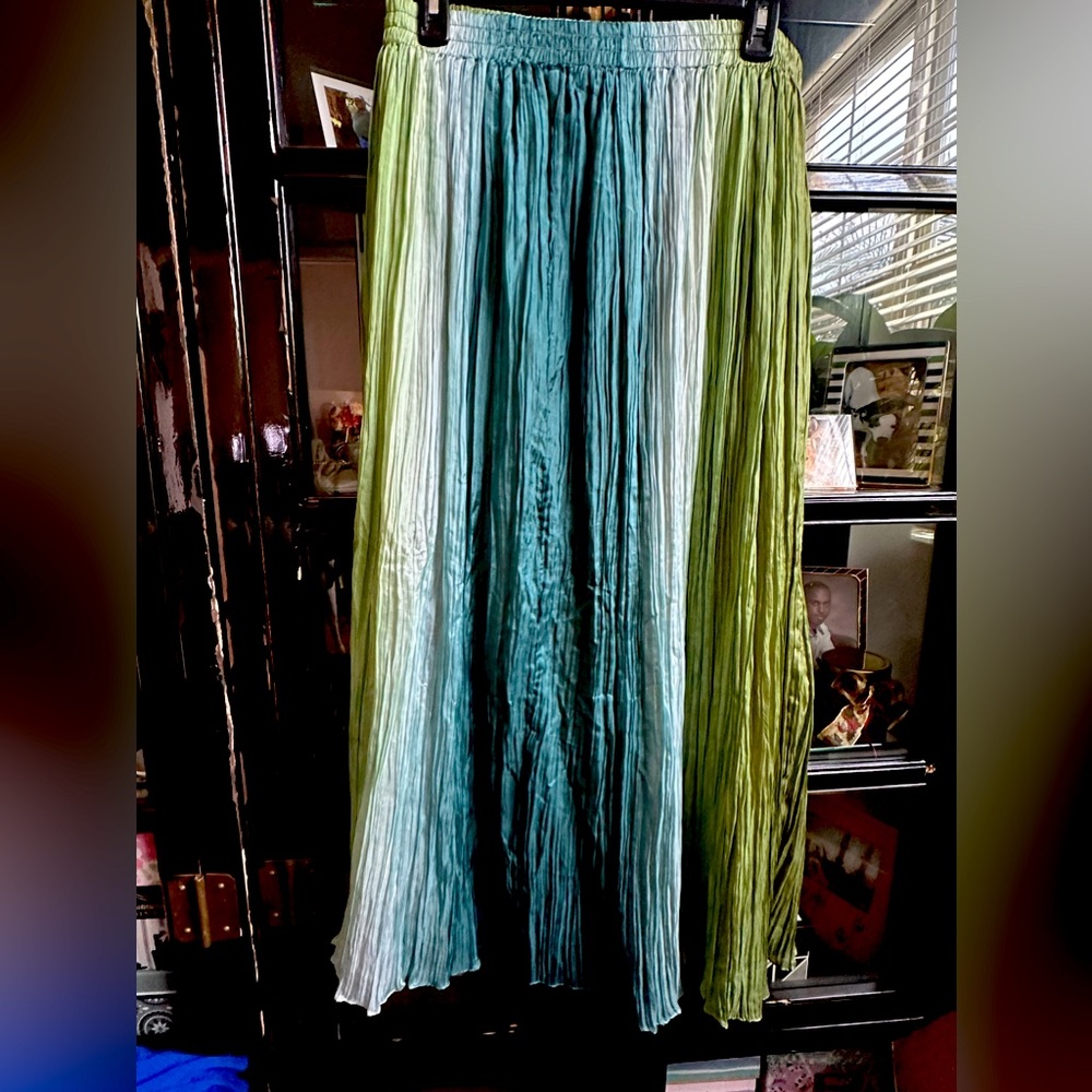 Dana Buckman Silk pleated skirt